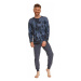 Pánské pyžamo Greg modré batikované