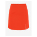 Oranžová dámská mini sukně s rozparkem Pieces Thelma