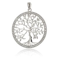 Stříbrný přívěšek strom života se zirkony STRZ0632F