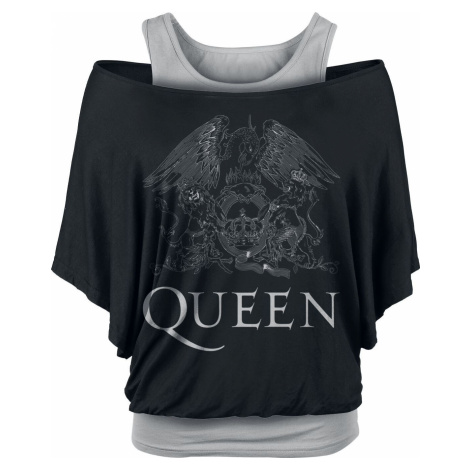 Queen Crest Logo Dámské tričko cerná/šedá