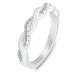 Brilio Silver Půvabný stříbrný prsten se zirkony RI100W
