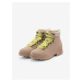 Světle hnědé pánské zimní outdoorové boty Ombre Clothing