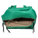 Trendový dámský koženkový batoh s potiskem Lia, zelený