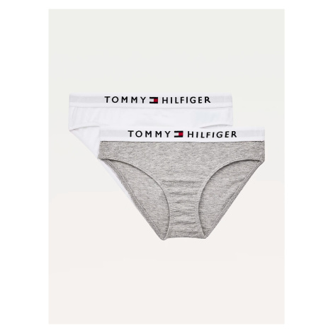 Sada dvou holčičích kalhotek v bílé a šedé barvě Tommy Hilfiger - unisex