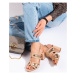 Vinceza Stylové sandály dámské na širokém podpatku ruznobarevne