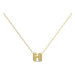 Pozlacený náhrdelník Letter H gold