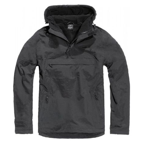 Pánská bunda Brandit Fleece Pull Over Windbreaker - černá