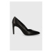 Kožené lodičky Calvin Klein HEEL PUMP 90 LEATHER černá barva, HW0HW01928