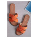 Oranžové nízké pantofle Catalina