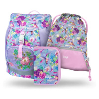 Školní batoh v setu Baagl Airy Kolibřík - 3 díly