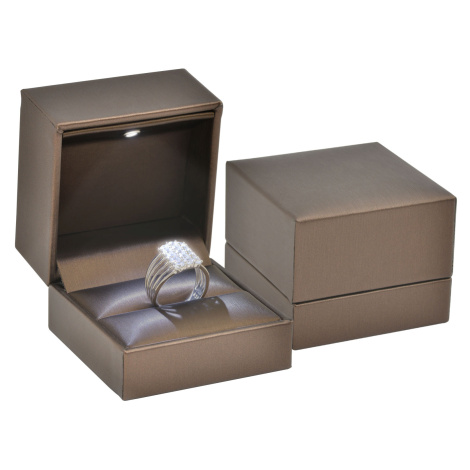 JK Box Luxusní LED osvětlená koženková krabička na prsten ZK-2/L/A21 JKbox