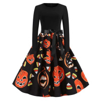 Halloween midi šaty áčkového střihu
