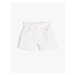 Koton Denim Shorts Tasseled Elastic Waist Pocket Cotton