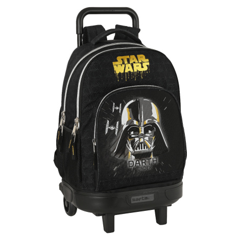 SAFTA Školní batoh na kolečkách Star Wars Darth Vader - černý - 32L