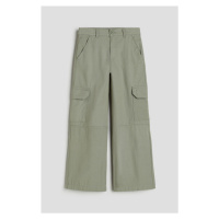 H & M - Široké kalhoty cargo - zelená
