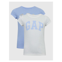 Dětská tričká logo GAP, 2ks - Holky