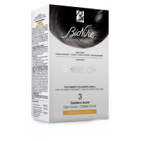 Bionike Shine on hair colouring treatment dark brown barva na vlasy 75 ml tmavě hnědá