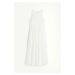 H & M - Maxi šaty z tkaniny ramie - bílá