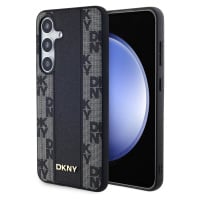 DKNY PU Leather Checkered Pattern Magsafe Zadní Kryt pro Samsung Galaxy S24+ Black