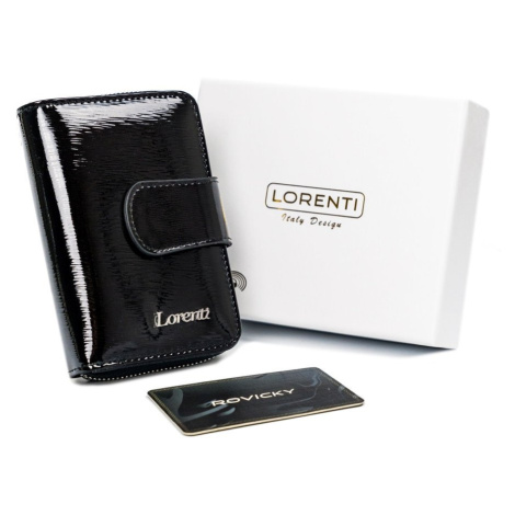 Luxusní dámská kožená peněženka Flop, černá Lorenti