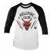 Stranger Things tričko, Hellfire Club Baseball LS White Black, pánské