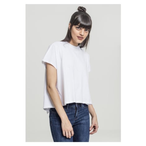 Dámské tričko krátký rukáv // Urban classics Ladies Overlap Turtleneck Tee white