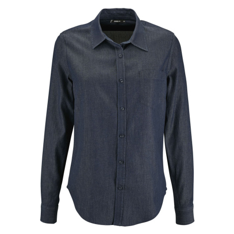 SOĽS Barry Women Dámská košile s dlouhým rukávem SL02101 Denim brut SOL'S