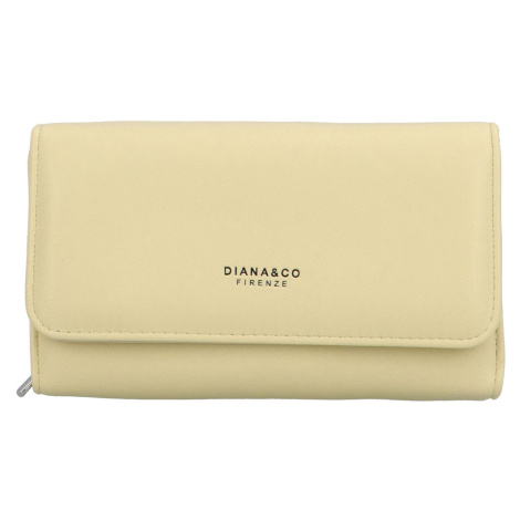 Elegantní dámská koženková peněženka Žofie, žlutá Diana & Co