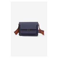 Kožená kabelka Marni tmavomodrá barva, SBMPN09T07.LV520.Z560B-navy