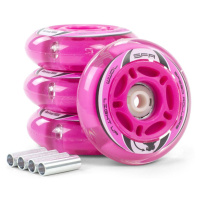 SFR - Light Up Inline Wheels - 64, 70, 72 mm - Pink Průměr koleček: 72 mm