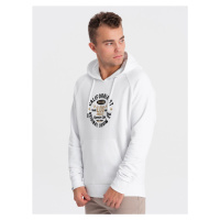 Ombre Men's printed kangaroo sweatshirt - white