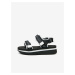 Bílo-černé dámské sandály na platformě KARL LAGERFELD Velocita Wedge