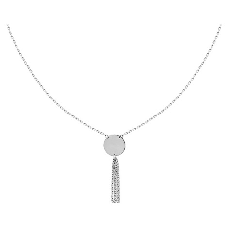 JVD Slušivý stříbrný náhrdelník SVLN0201XH20045