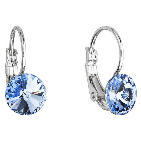 Náušnice bižuterie se Swarovski krystaly modré kulaté 51031.3 sapphire