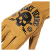 Kožené moto rukavice W-TEC Black Heart Skull Gloves camel