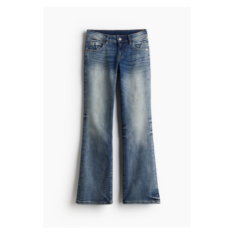 H & M - Flared Low Jeans - modrá H&M