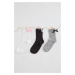 Trendyol Multi-Colored 3-Pack Ribbon/Bow Detailed Ribbed Knitted Socks