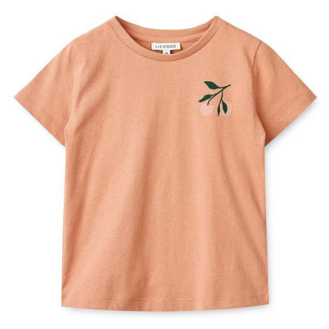 Dětské bavlněné tričko Liewood béžová barva, s potiskem