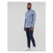 Jack & Jones JJECLASSIC MELANGE SHIRT LS SN Modrá