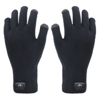 Sealskinz Waterproof All Weather Ultra Grip Knitted Glove Black Cyklistické rukavice