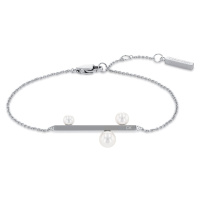 Calvin Klein Elegantní ocelový náramek s perlami Minimal Pearl 35000177