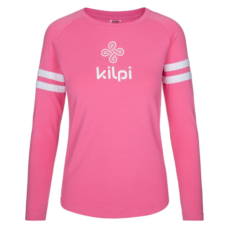 Dámské bavlněné tričko s dlouhým rukávem Kilpi MAGPIES-W růžová