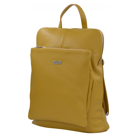 BRIGHT Dámský kabelko-batoh Tmavě Žlutý, 16 x 28 x 37 (XBR22-ASR4095-16DOL)