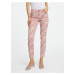 Růžové dámské vzorované slim fit džíny ORSAY