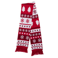 Vánoční tečkovaný šátek červený/bílý