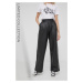 Kožené kalhoty Answear Lab dámské, černá barva, široké, high waist