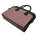 PUNCE LC-01 starorůžová matná dámská kabelka pro notebook do 15.6 palce