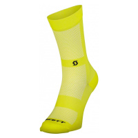 SCOTT Cyklistické ponožky klasické - PERFORMANCE NO SHORTCUTS CREW - žlutá