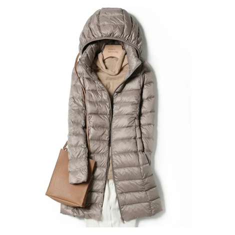 dámská péřová parka – zimní bunda s kapucí