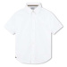 Dětská bavlněná košile BOSS bílá barva